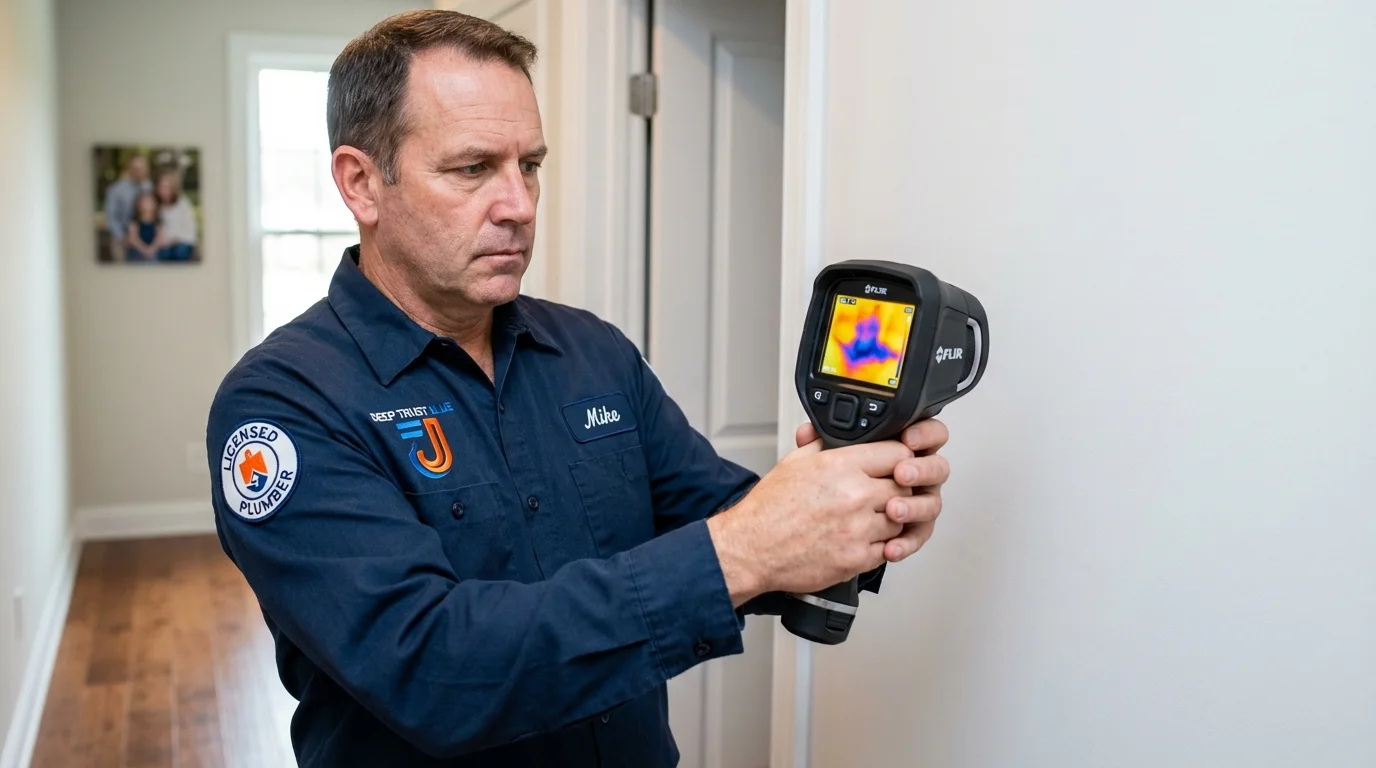 Thermal imaging leak detection by Johns Plumbing LLC in Hartley
